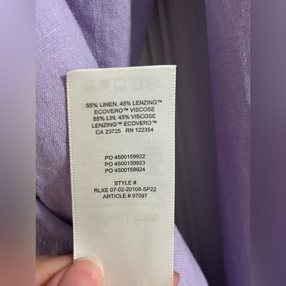 Wilfred Free Aperitif Lavender Linen Tie-Front Blouse - Picture 6 of 10